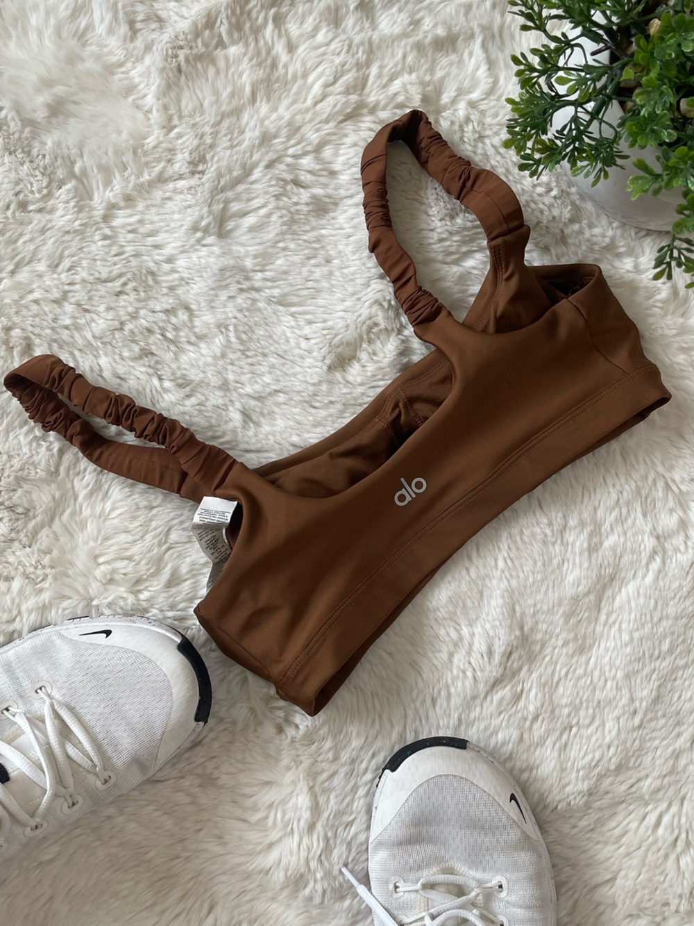 Alo Yoga Espresso Brown Wild Thing Airlift Sports Bra Size XS